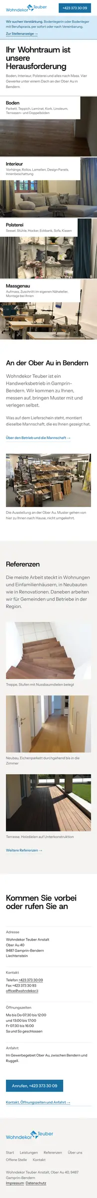 wohndekor.li auf dem Smartphone
